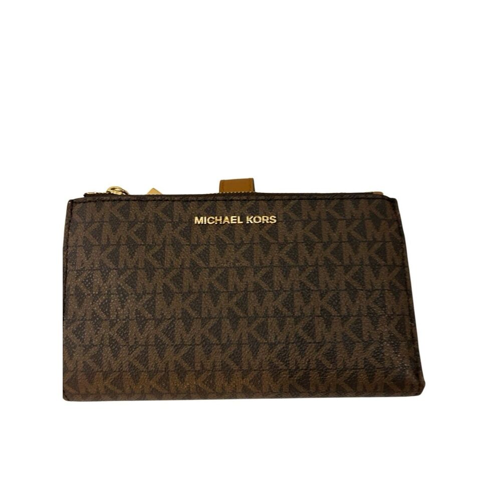 MK Michael Kors Jet Set Wallet Signature logo wallet Tan